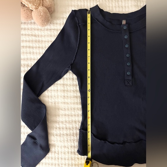 Free People Movement Rally Layering Long Sleeve Top in French Navy - Picture 6 of 6